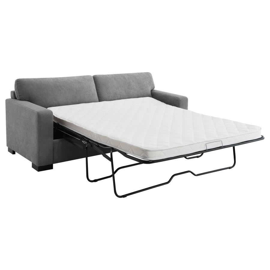 (image for) Simpson Upholstered Sofa Sleeper with Queen Mattress Grey