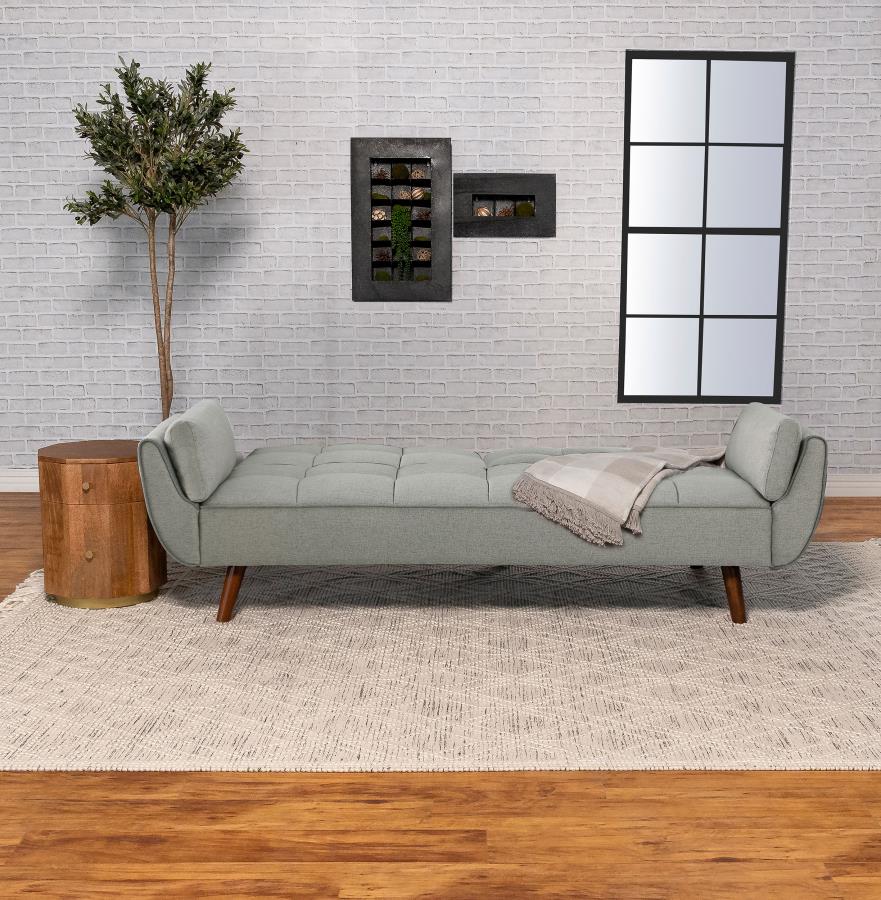 (image for) Caufield Upholstered Tufted Convertible Sofa Bed Grey