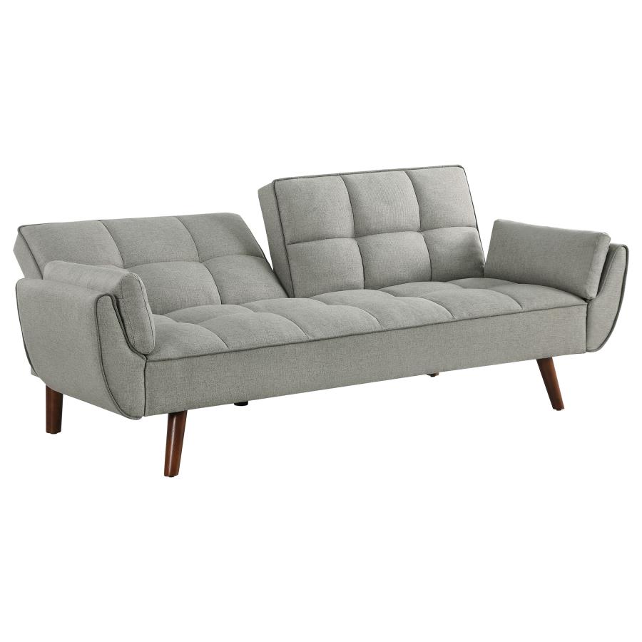 (image for) Caufield Upholstered Tufted Convertible Sofa Bed Grey