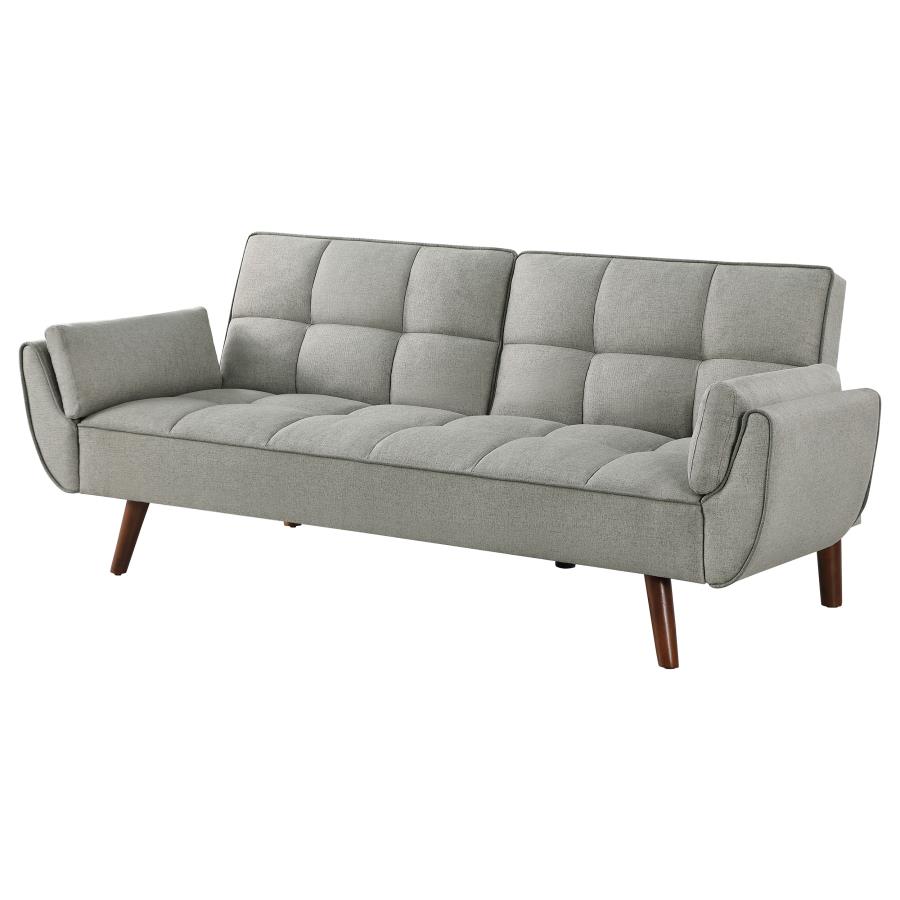 (image for) Caufield Upholstered Tufted Convertible Sofa Bed Grey