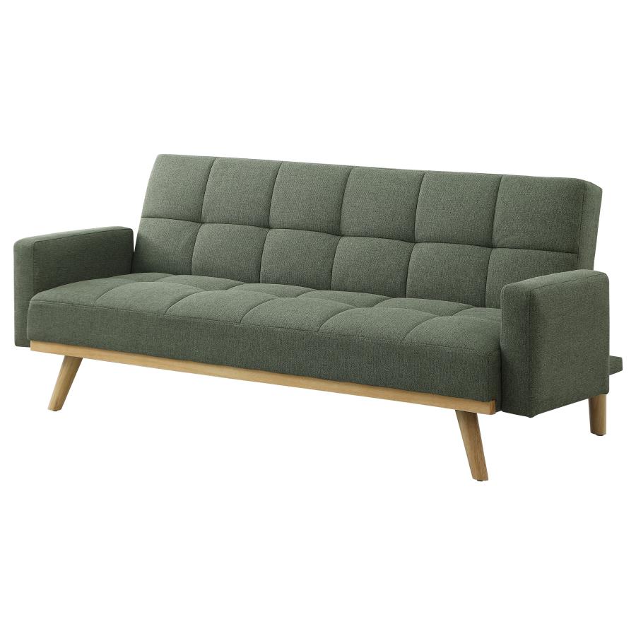 (image for) Kourtney Upholstered Tufted Convertible Sofa Bed Sage Green