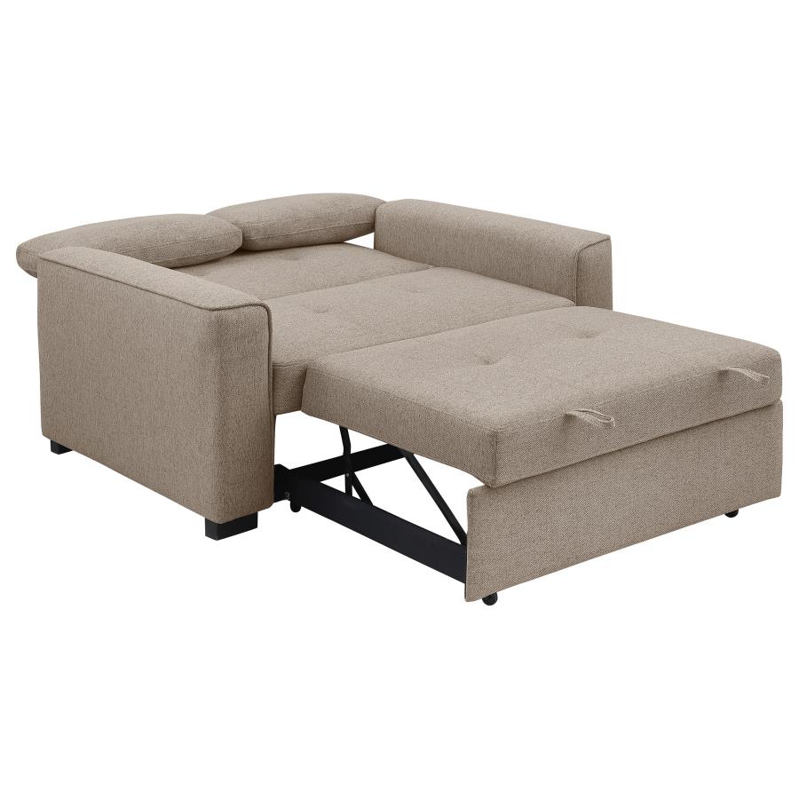 (image for) Edith Upholstered Convertible Sleeper Sofa Bed Beige