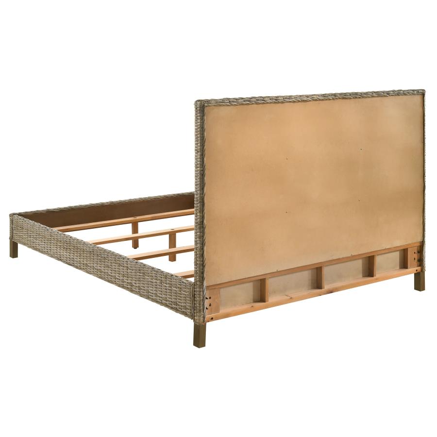 (image for) Zyla Wood Eastern King Panel Bed Kubu Grey