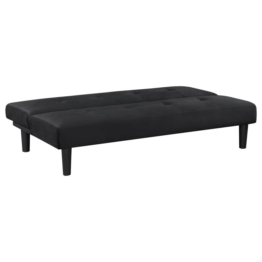 (image for) Stanford Upholstered Tufted Convertible Sofa Bed Black