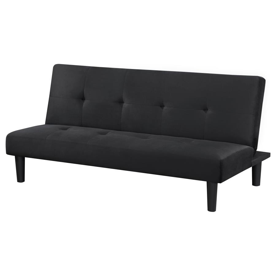 (image for) Stanford Upholstered Tufted Convertible Sofa Bed Black