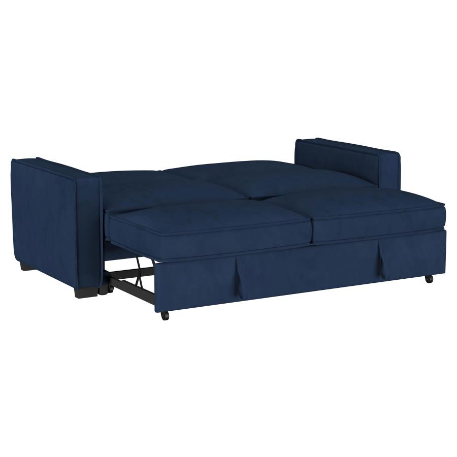 (image for) Gretchen Upholstered Convertible Sleeper Sofa Bed Navy Blue