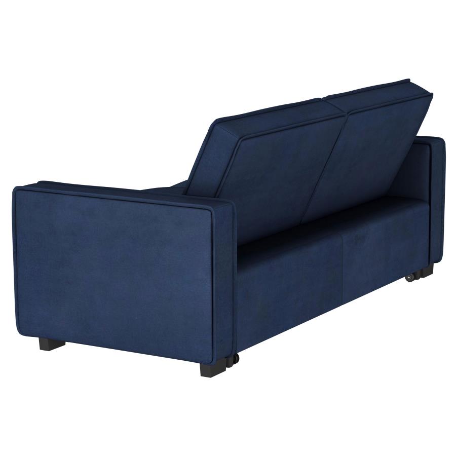 (image for) Gretchen Upholstered Convertible Sleeper Sofa Bed Navy Blue