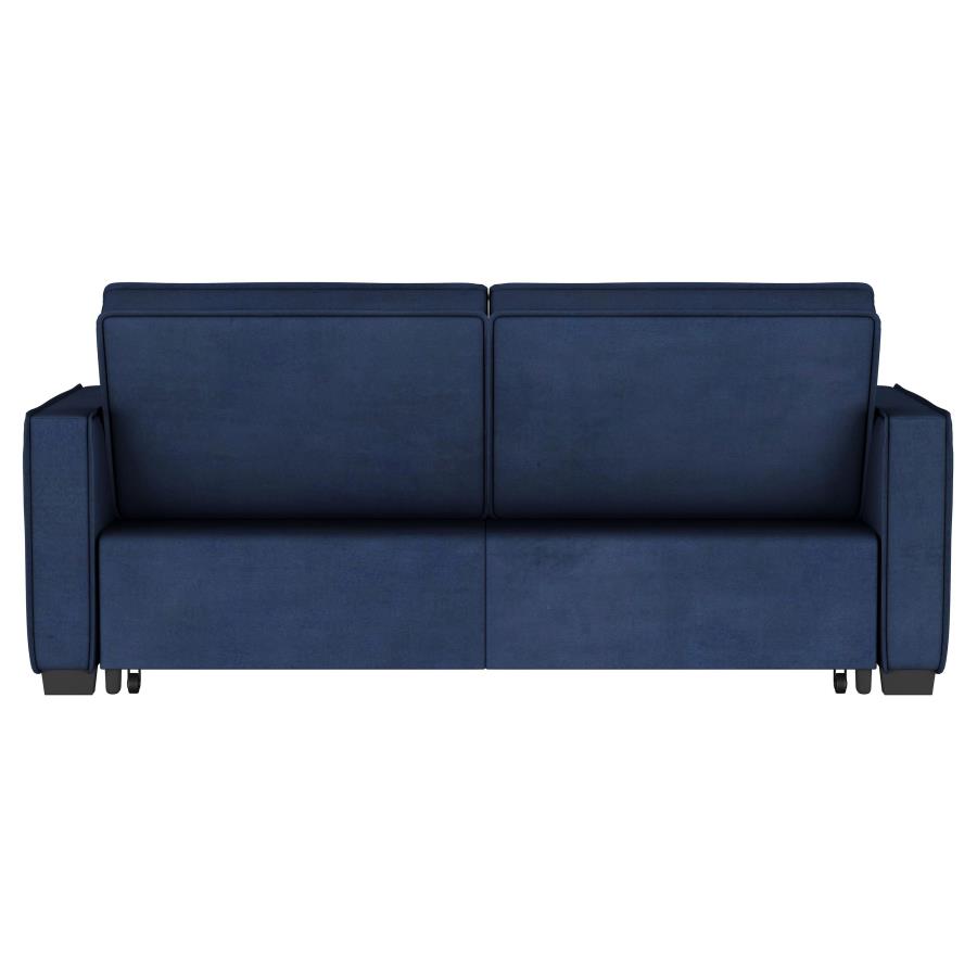 (image for) Gretchen Upholstered Convertible Sleeper Sofa Bed Navy Blue