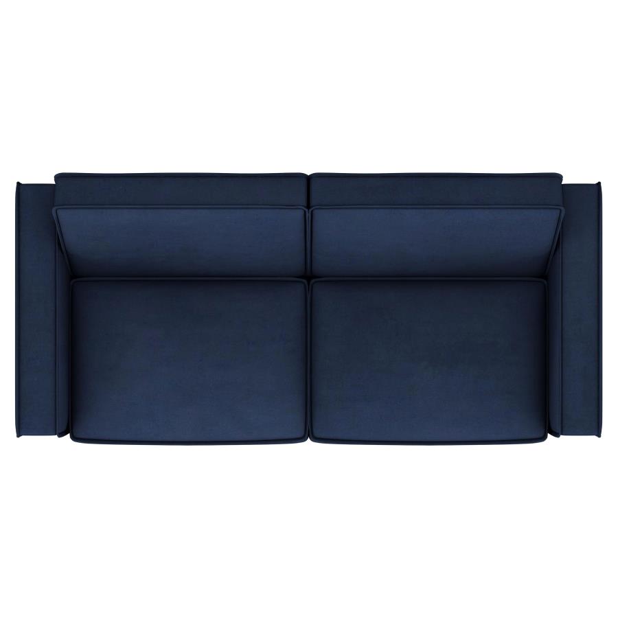 (image for) Gretchen Upholstered Convertible Sleeper Sofa Bed Navy Blue