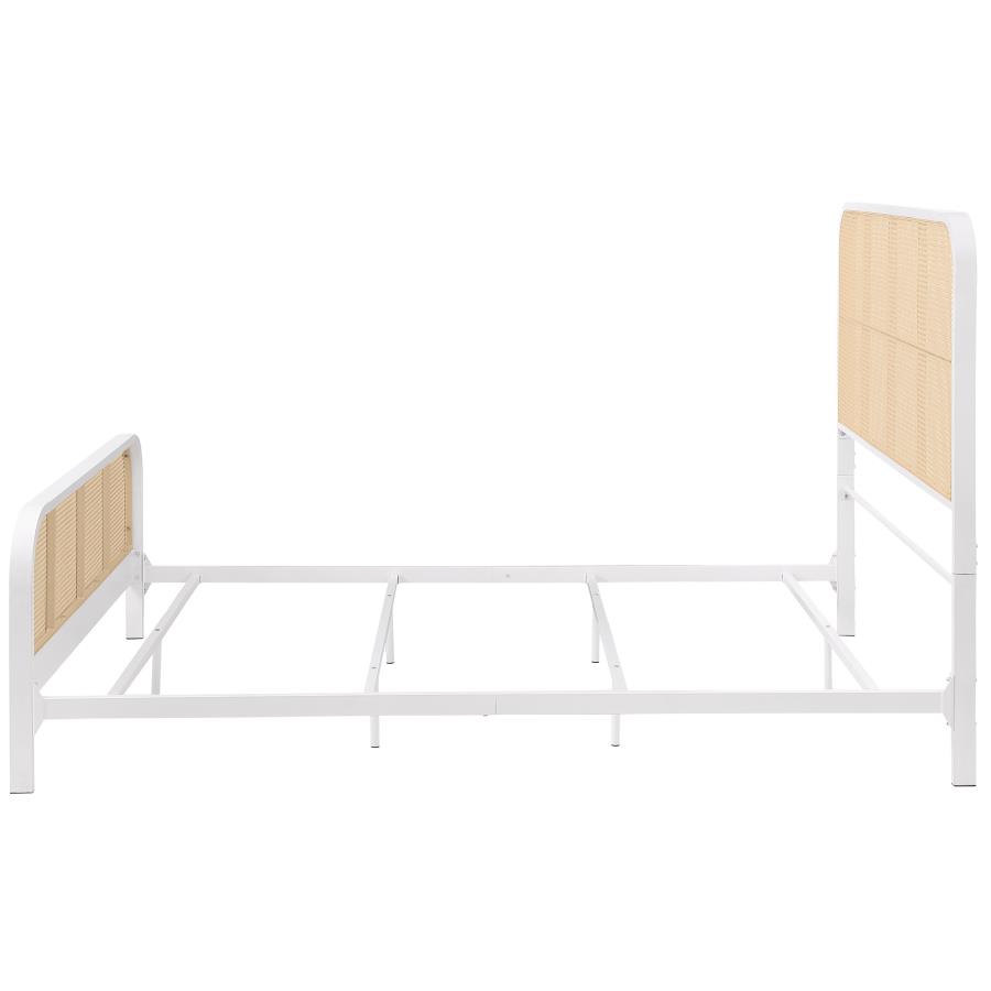 (image for) Lanewood Open Cane Webbing Metal Eastern King Bed White