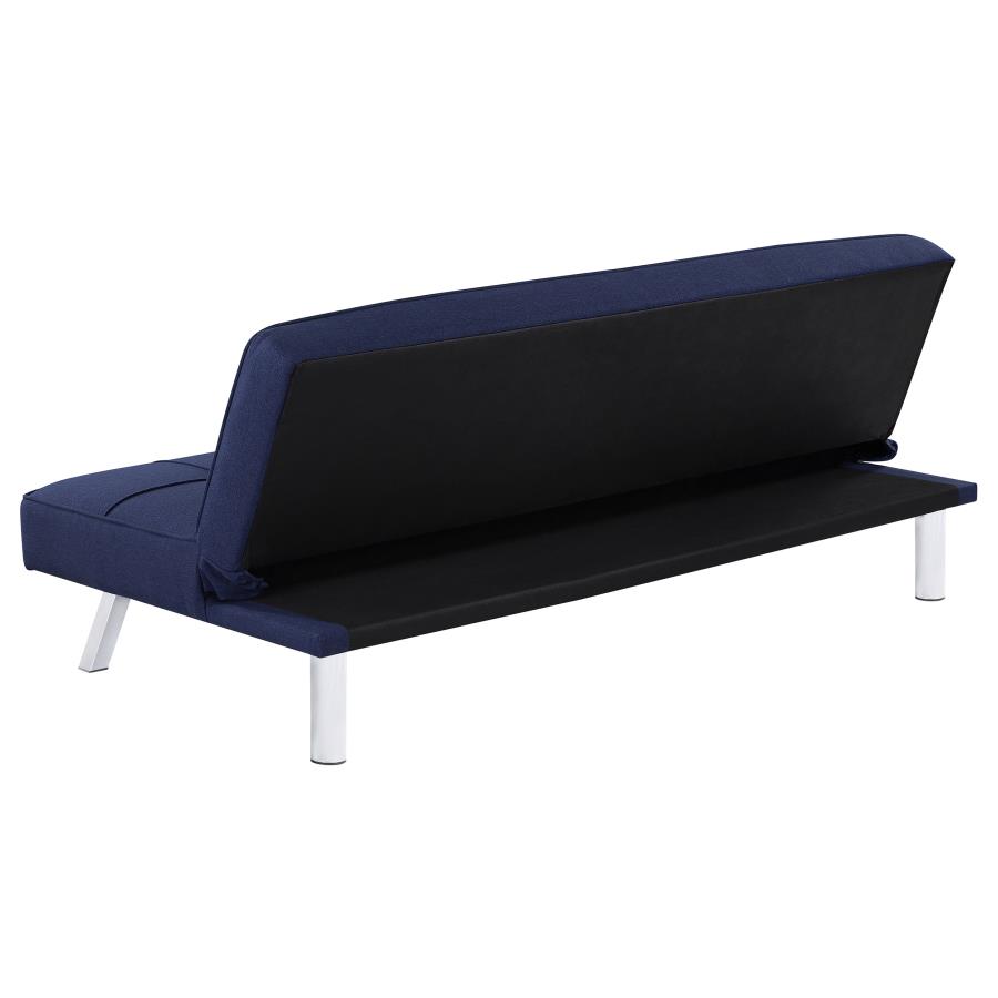 (image for) Joel Upholstered Tufted Convertible Sofa Bed Blue