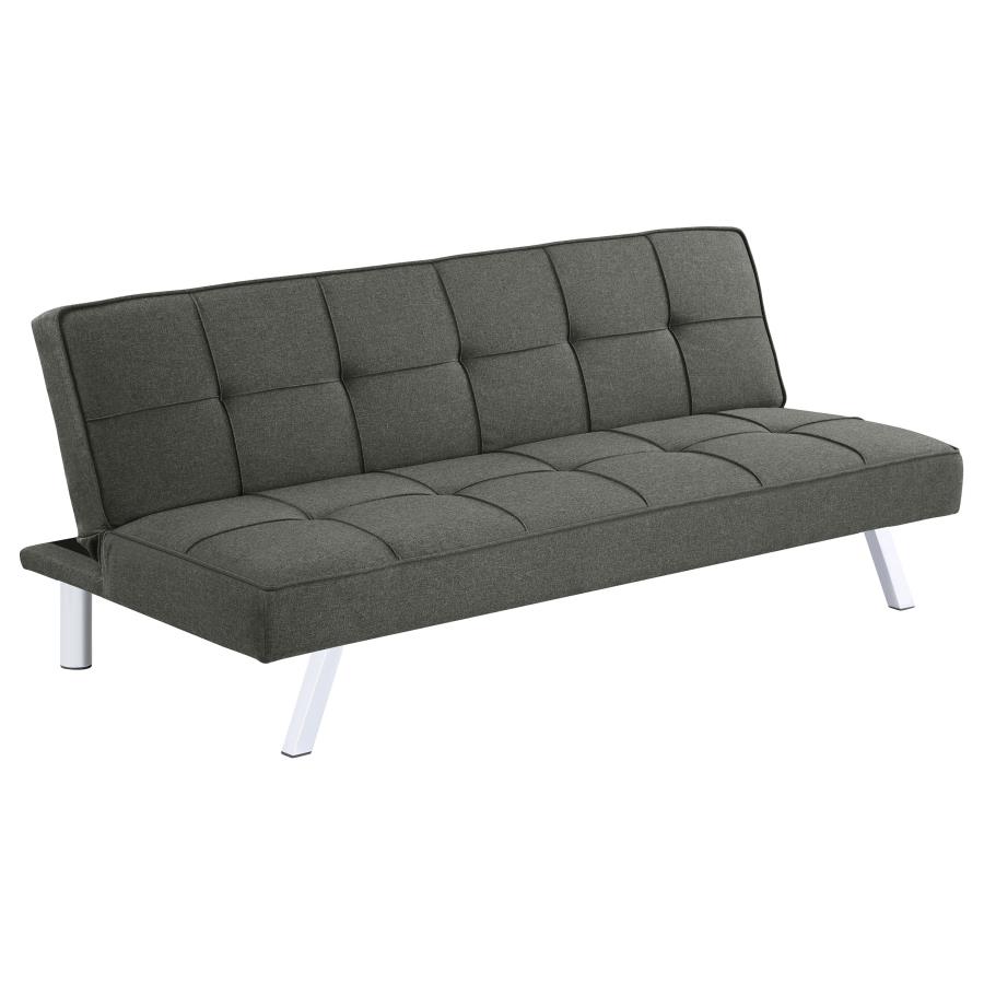 (image for) Joel Upholstered Tufted Convertible Sofa Bed Grey