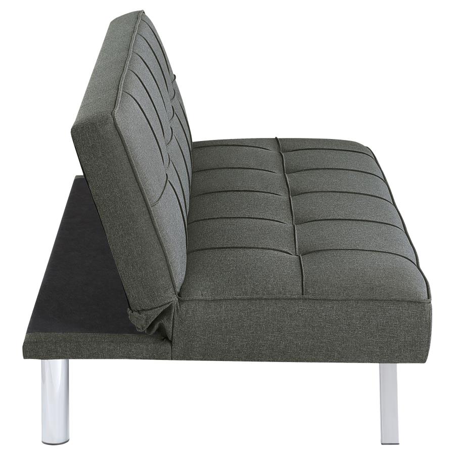 (image for) Joel Upholstered Tufted Convertible Sofa Bed Grey