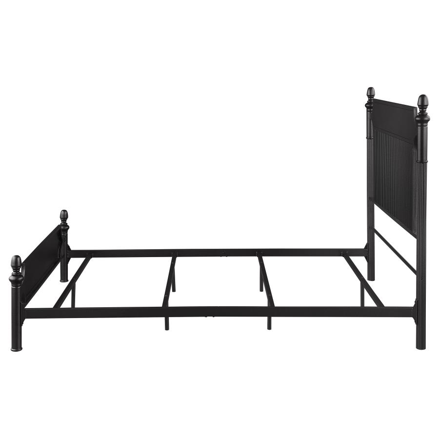 (image for) Cameron 51-inch Metal Eastern King Panel Bed Black