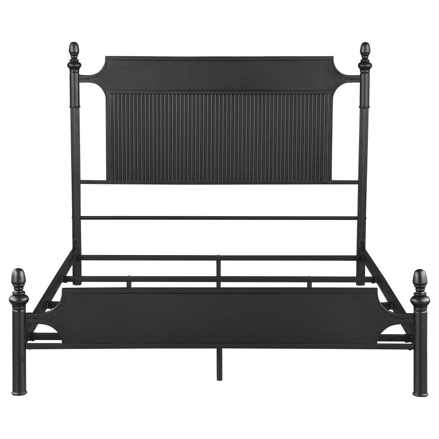 (image for) Cameron 51-inch Metal Queen Panel Bed Black