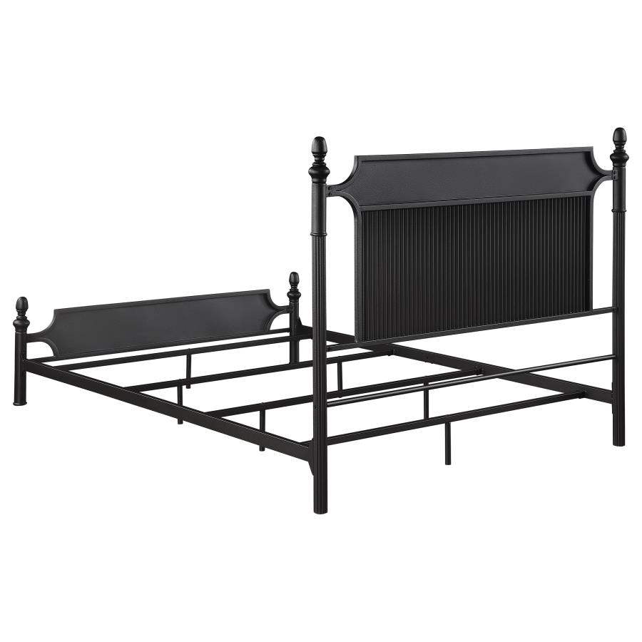 (image for) Cameron 51-inch Metal Queen Panel Bed Black