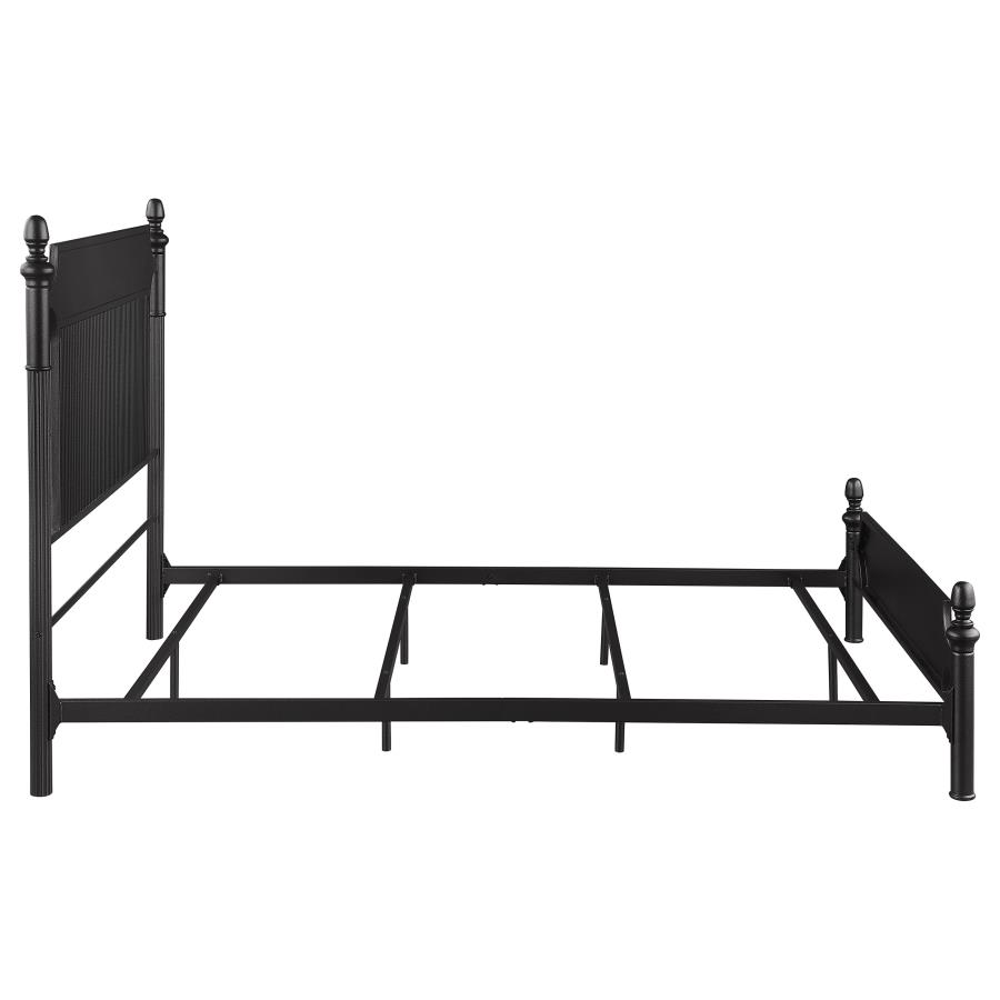 (image for) Cameron 51-inch Metal Queen Panel Bed Black