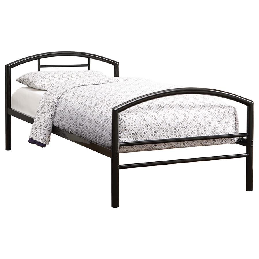 (image for) Baines Metal Twin Open Frame Bed Black