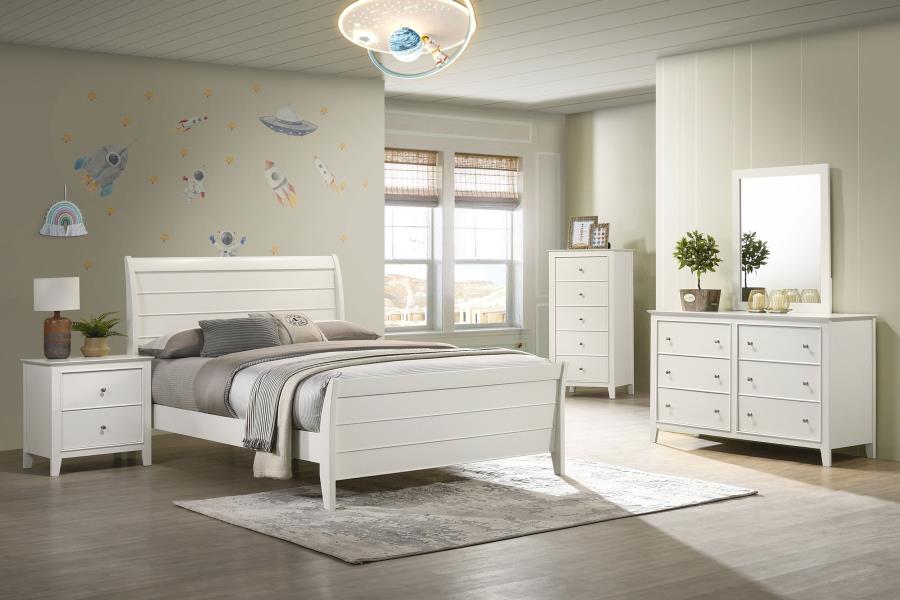 (image for) Selena 5-piece Full Bedroom Set Cream White