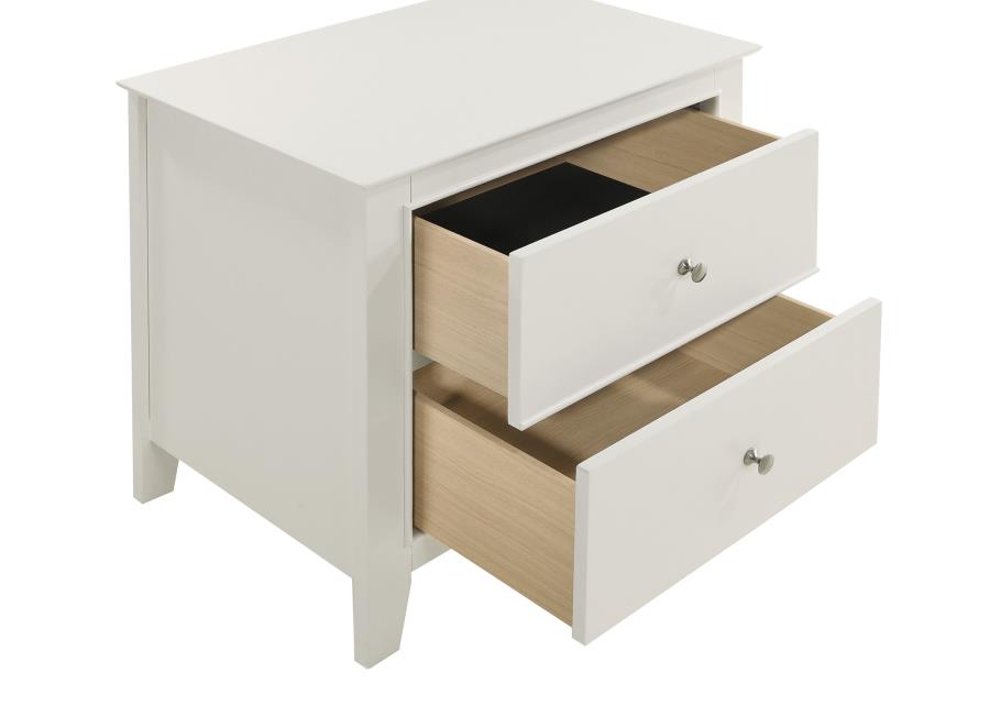 (image for) Selena 2-drawer Youth Nightstand Cream White