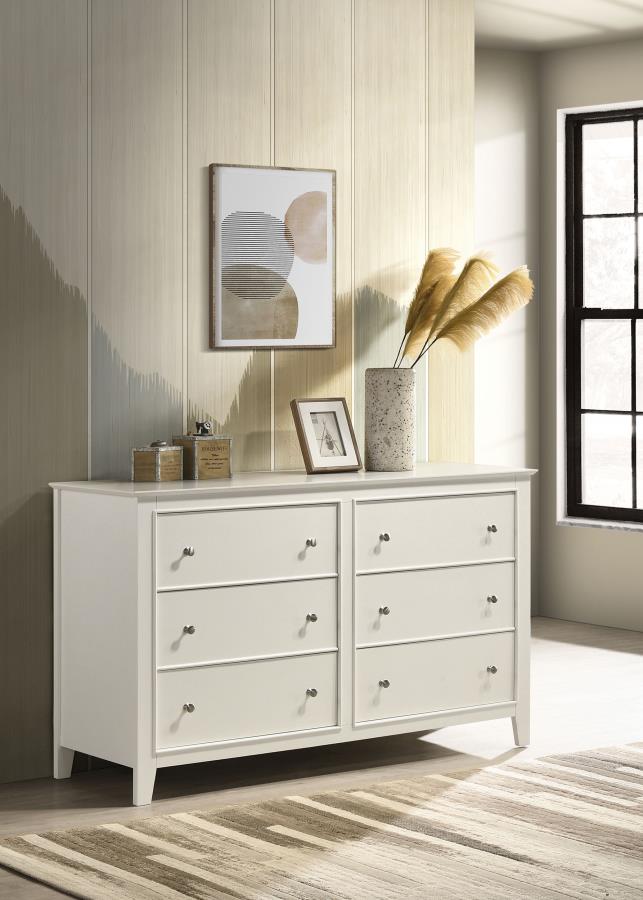 (image for) Selena 6-drawer Dresser Cream White