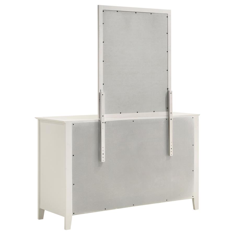 (image for) Selena 6-drawer Dresser with Mirror Cream White