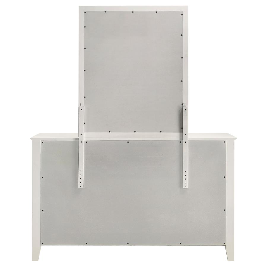 (image for) Selena 6-drawer Dresser with Mirror Cream White