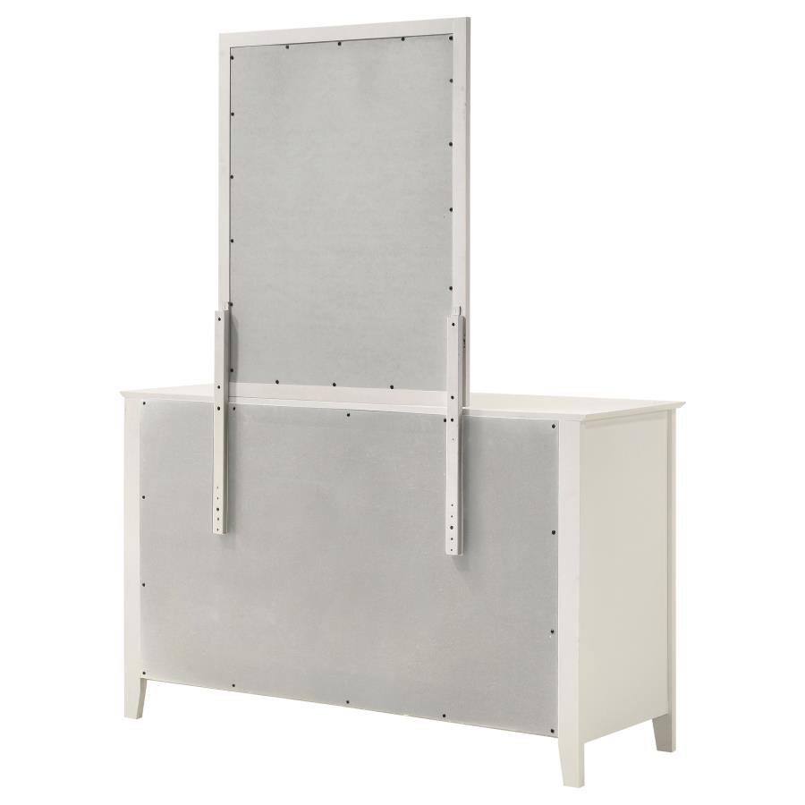 (image for) Selena 6-drawer Dresser with Mirror Cream White