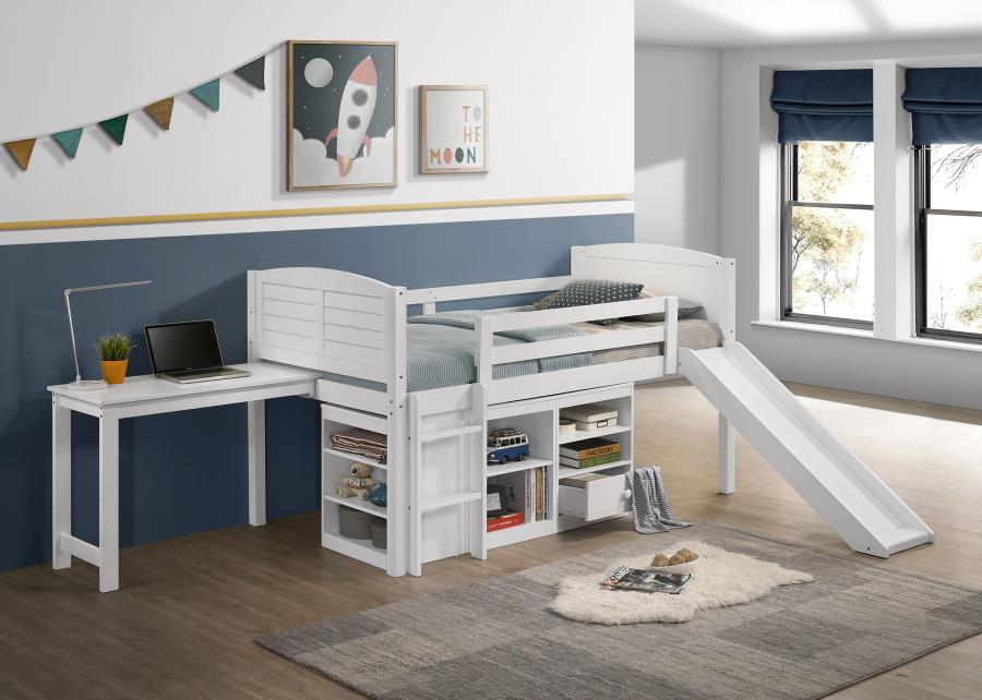 (image for) Millie Twin Workstation Loft Bed White