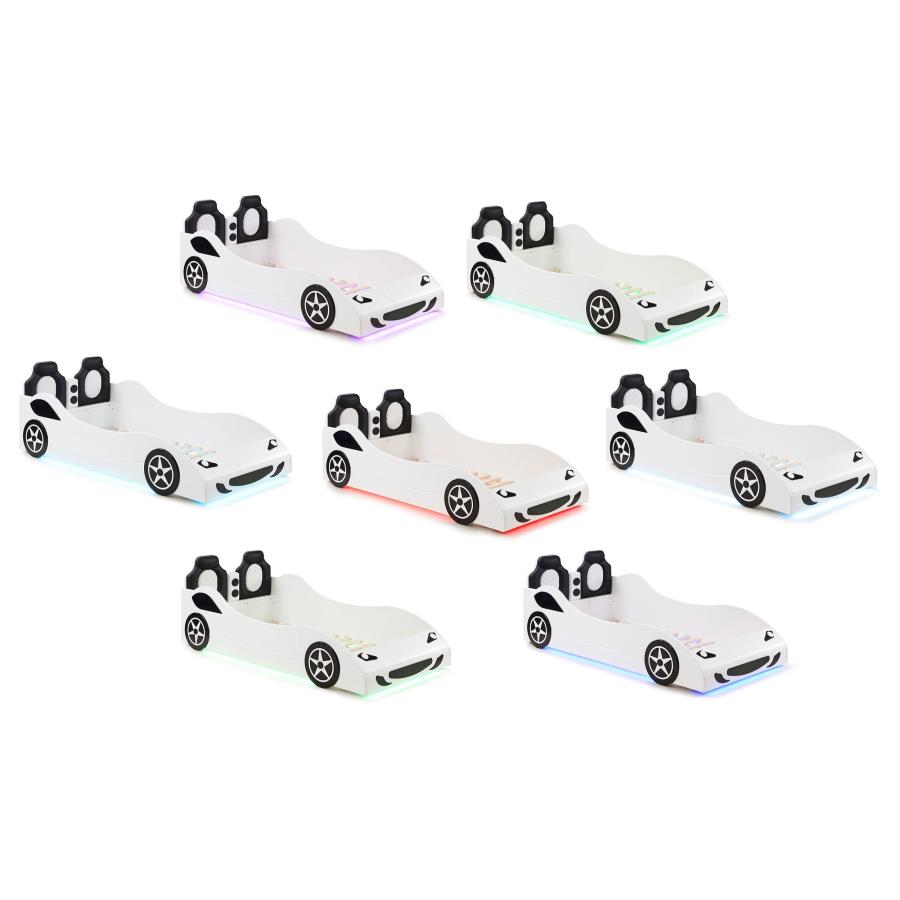 (image for) Cruiser Wood Twin LED Car Bed White