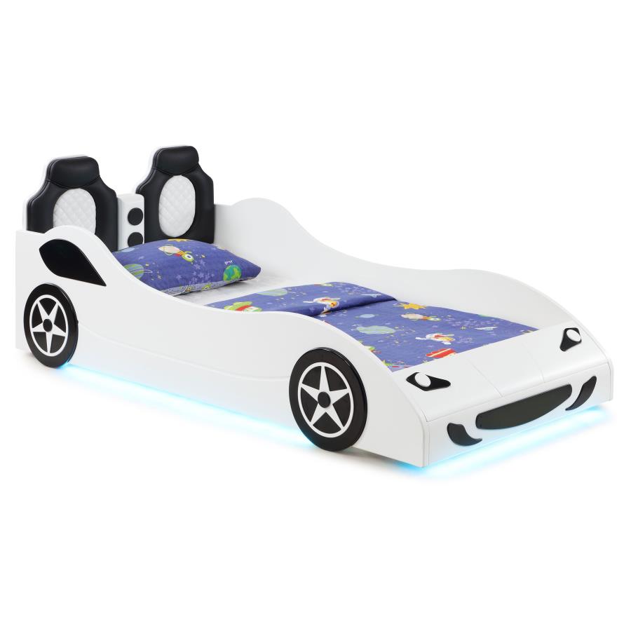 (image for) Cruiser Wood Twin LED Car Bed White