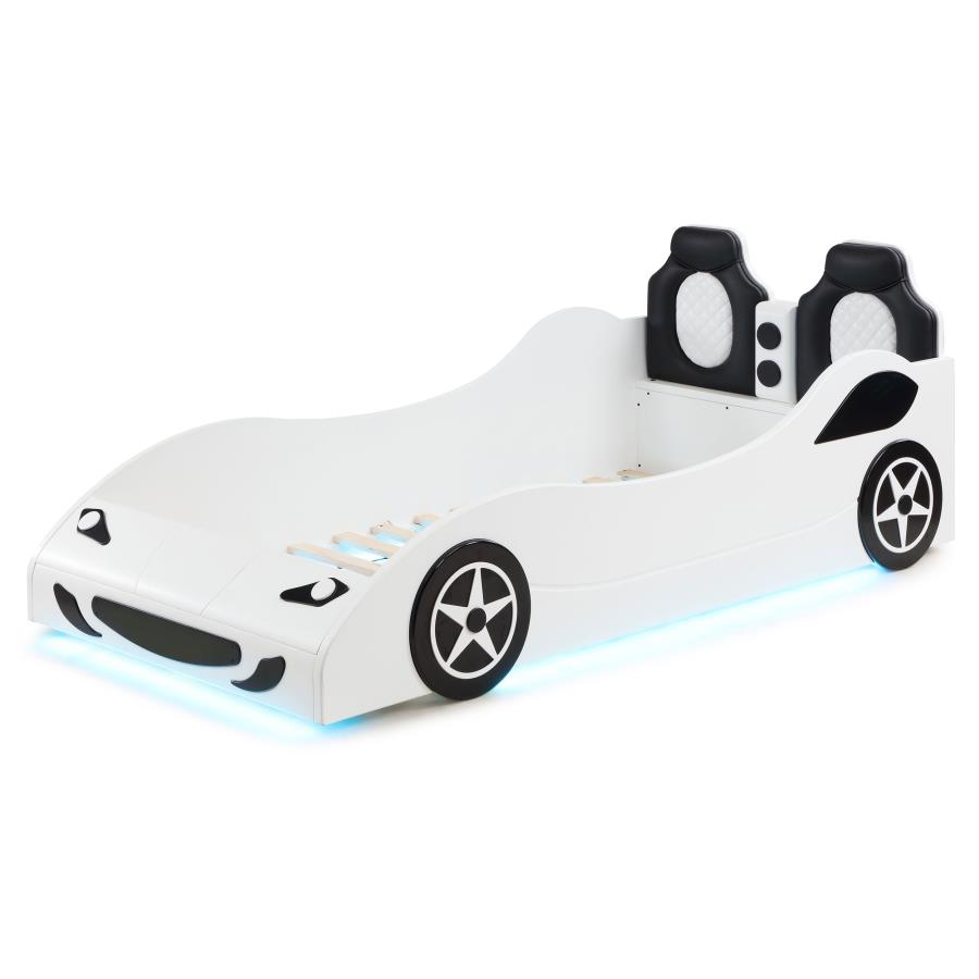 (image for) Cruiser Wood Twin LED Car Bed White