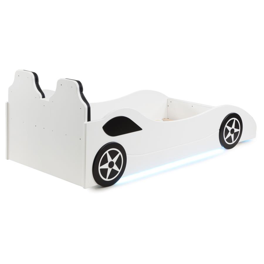 (image for) Cruiser Wood Twin LED Car Bed White