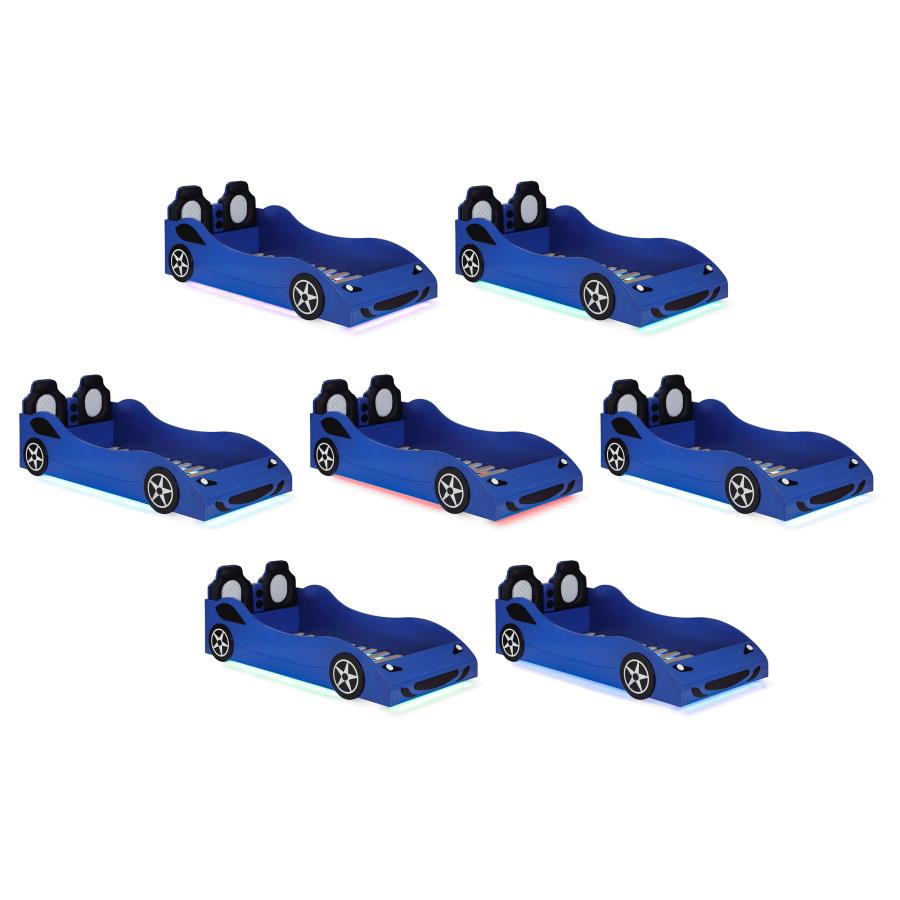 (image for) Cruiser Wood Twin LED Car Bed Blue