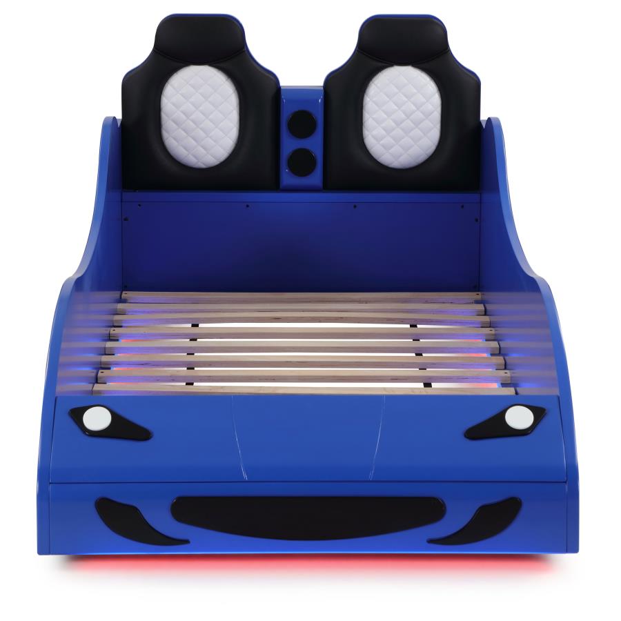 (image for) Cruiser Wood Twin LED Car Bed Blue