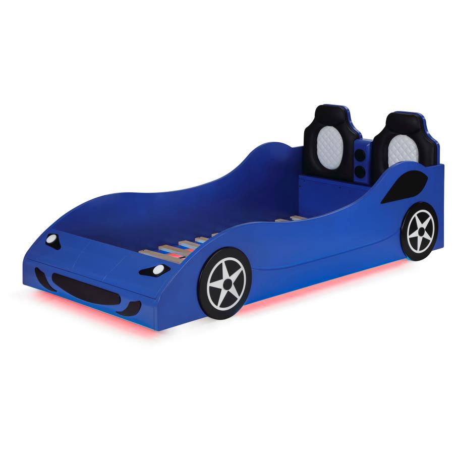 (image for) Cruiser Wood Twin LED Car Bed Blue