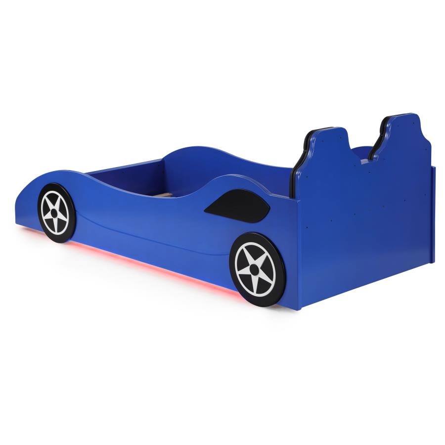 (image for) Cruiser Wood Twin LED Car Bed Blue