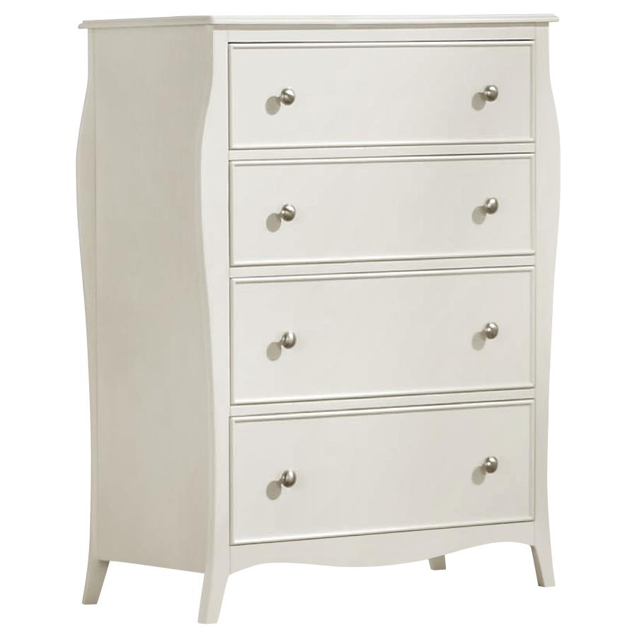 (image for) Dominique 4-drawer Bedroom Chest Cream White