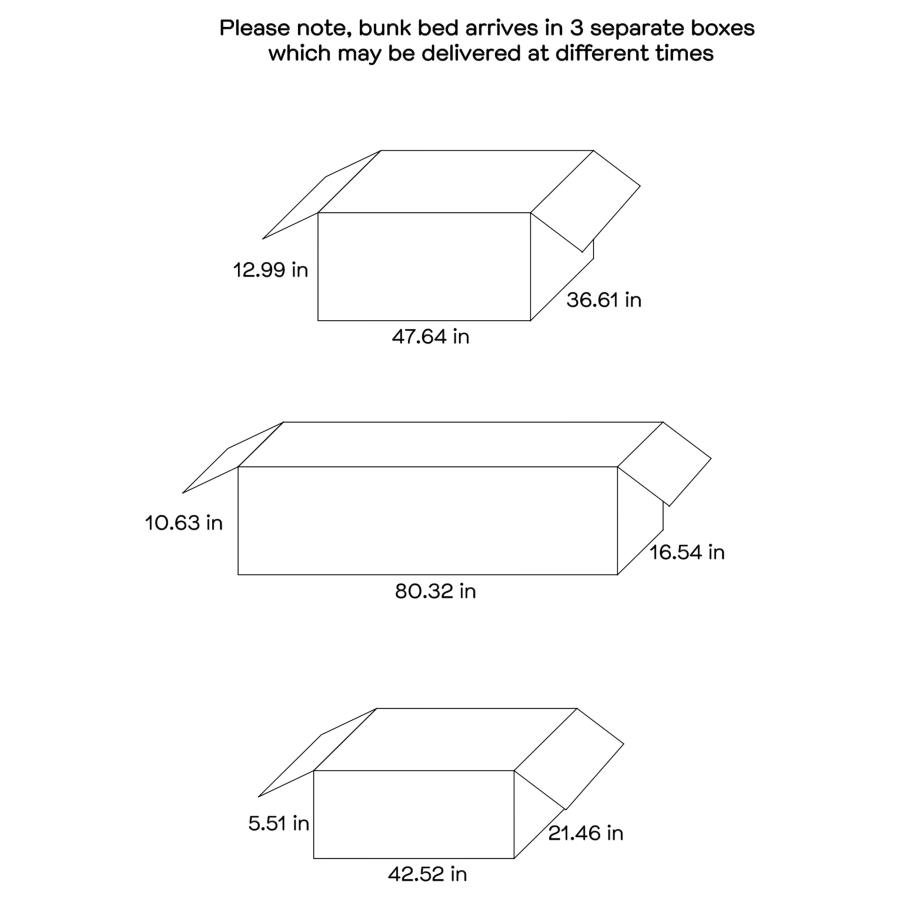 (image for) Oliver Wood Twin Over Twin Bunk Bed Java