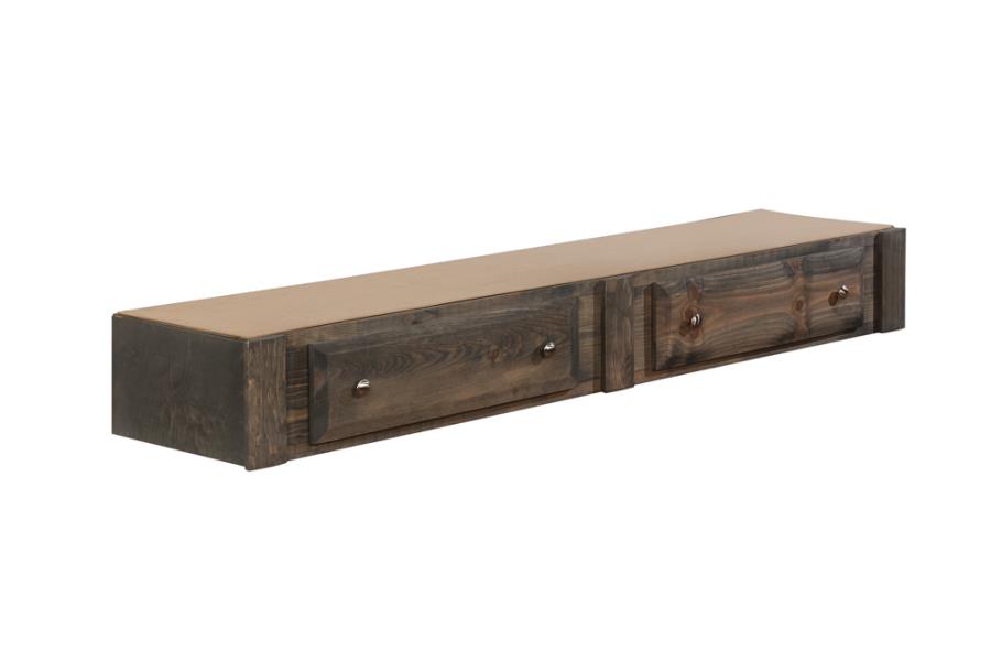 (image for) Wrangle Hill 2-drawer Wood Under Bed Storage Gun Smoke