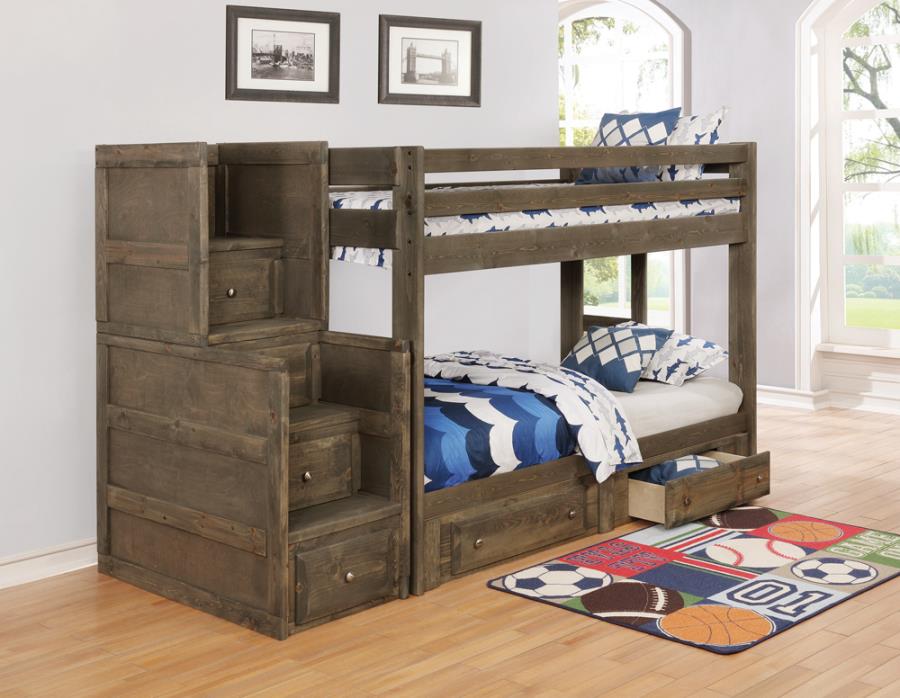 (image for) Wrangle Hill 4-drawer Stairway Chest Gunsmoke