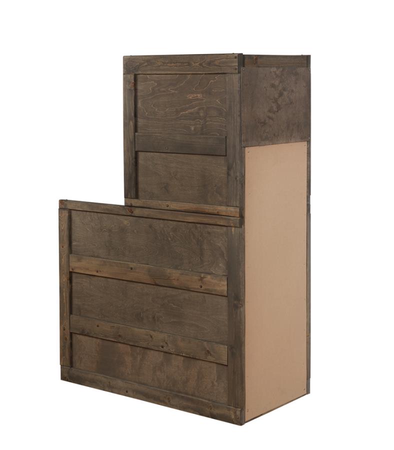 (image for) Wrangle Hill 4-drawer Stairway Chest Gunsmoke