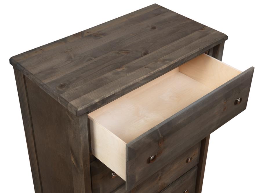 (image for) Wrangle Hill 4-drawer Bedroom Chest Gunsmoke