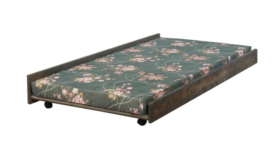 (image for) Wrangle Hill Wood Trundle with Bunkie Mattress Gun Smoke