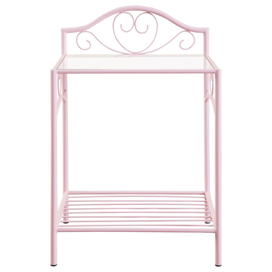 (image for) Massi Metal 1-shelf Nightstand Powder Pink