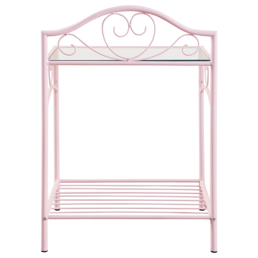 (image for) Massi Metal 1-shelf Nightstand Powder Pink