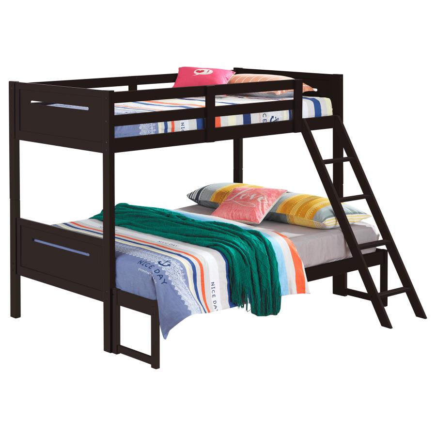 (image for) Littleton Wood Twin Over Full Bunk Bed Espresso