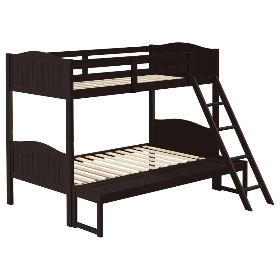 (image for) Arlo Wood Twin Over Full Bunk Bed Espresso