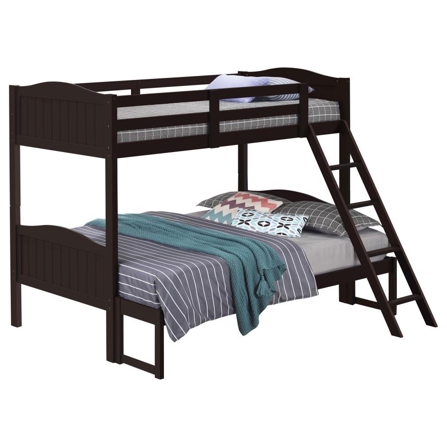 (image for) Arlo Wood Twin Over Full Bunk Bed Espresso