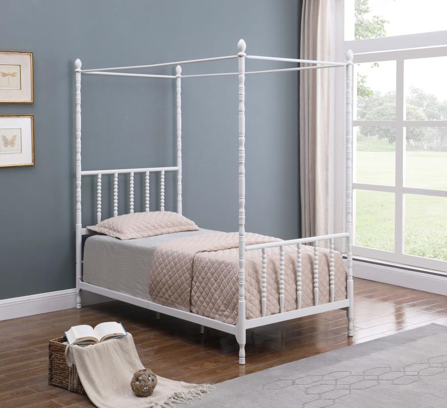 (image for) Betony Twin Canopy Bed White